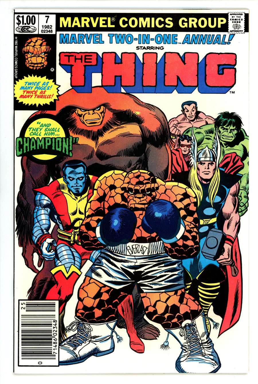 Marvel Two-in-One Annual Vol 1 7 VF/NM (9.0) (1982) Newsstand 