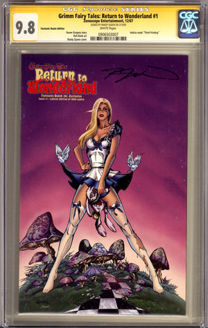 Grimm Fairy Tales: Return to Wonderland 1 CGC 9.8 (NM/M) (2008) Queen Exclusive Variant Signed x1 Cover Randy Queen