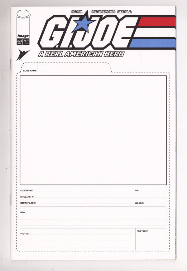 G.I. Joe A Real American Hero  325   Blank File Card Variant   (2026)