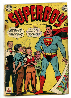 Superboy Vol 1 1 GD- (1.8) (1949) Canadian Edition 