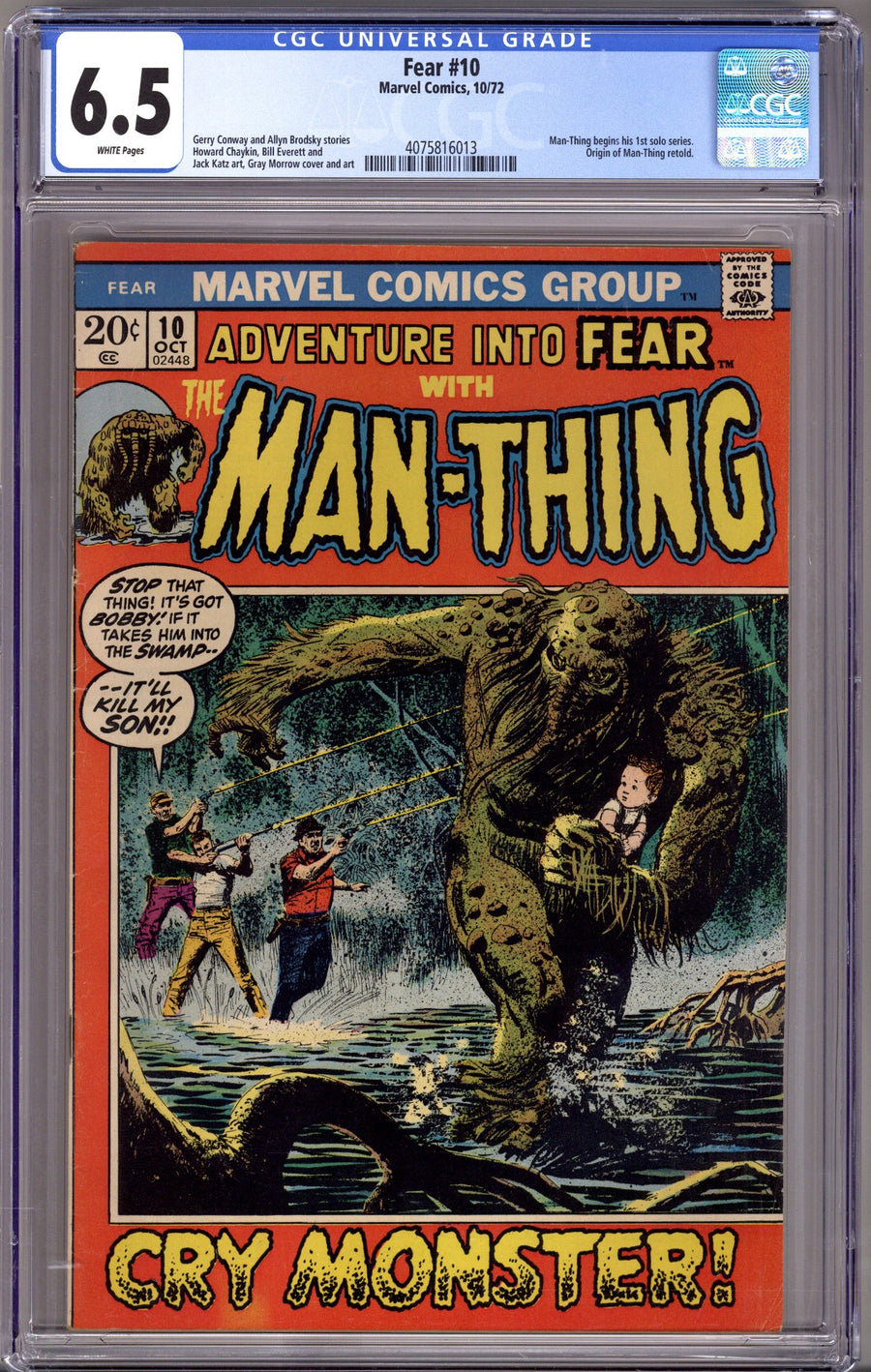 Fear 10 CGC 6.5 (FN+) (1972) 