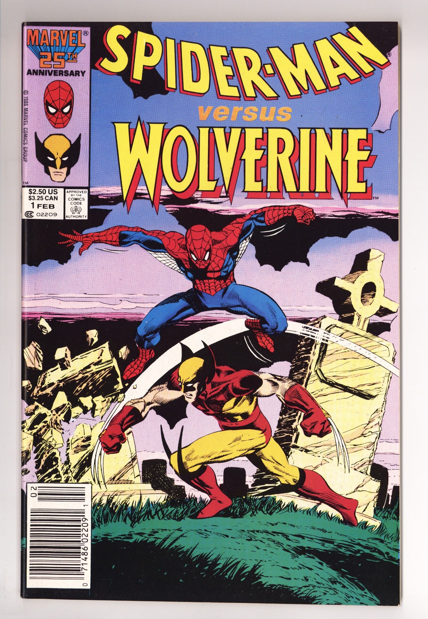 Spider-Man vs. Wolverine 1 VF/NM (9.0) (1987) Newsstand 