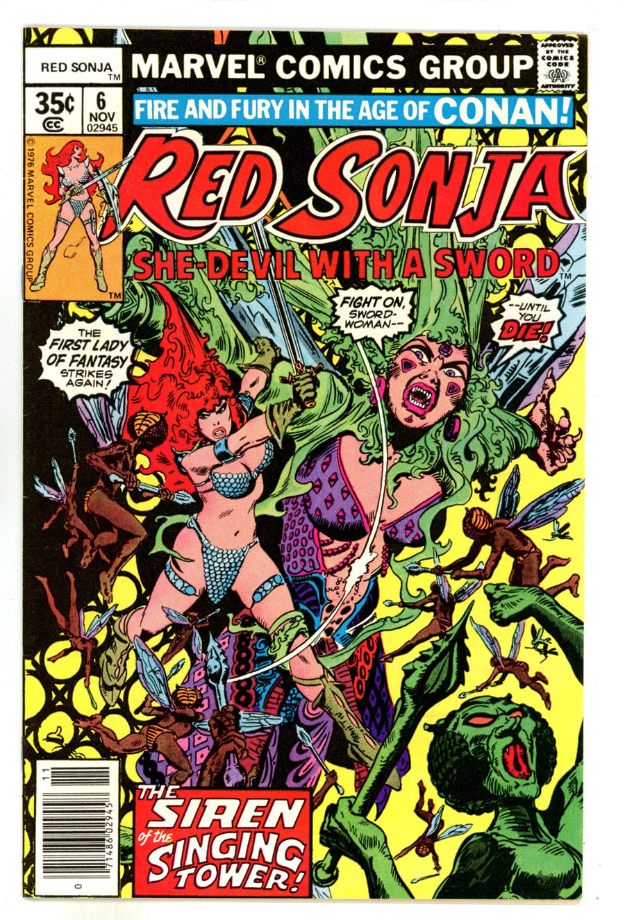 Red Sonja Vol 1 6  VF- (7.5)  (1977)  