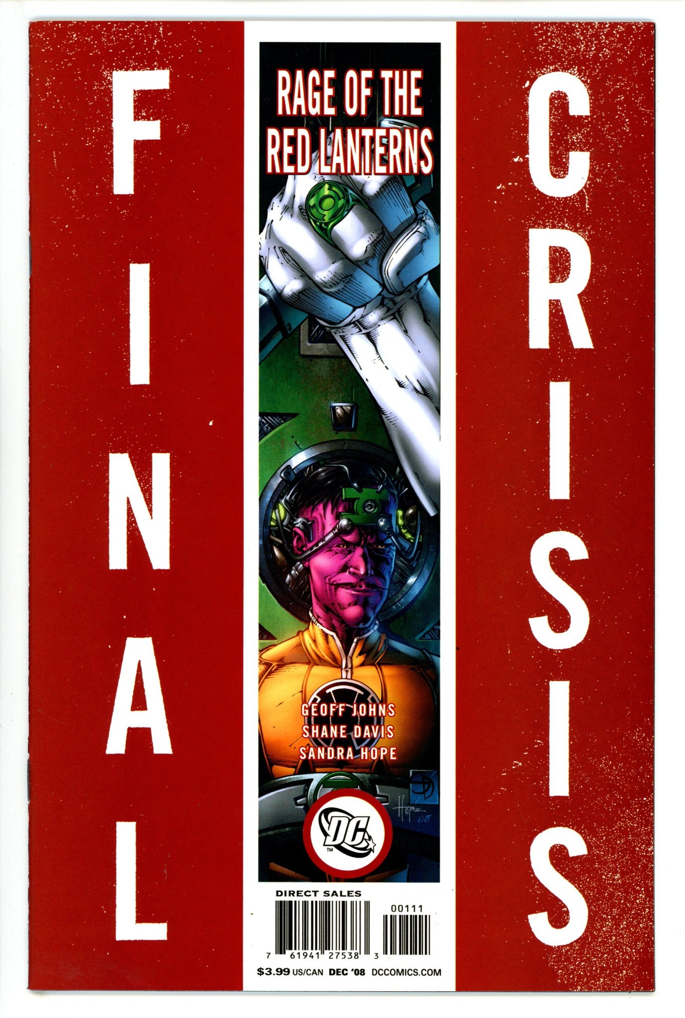 Final Crisis: Rage of the Red Lanterns 1 Davis Variant VF/NM (2008)