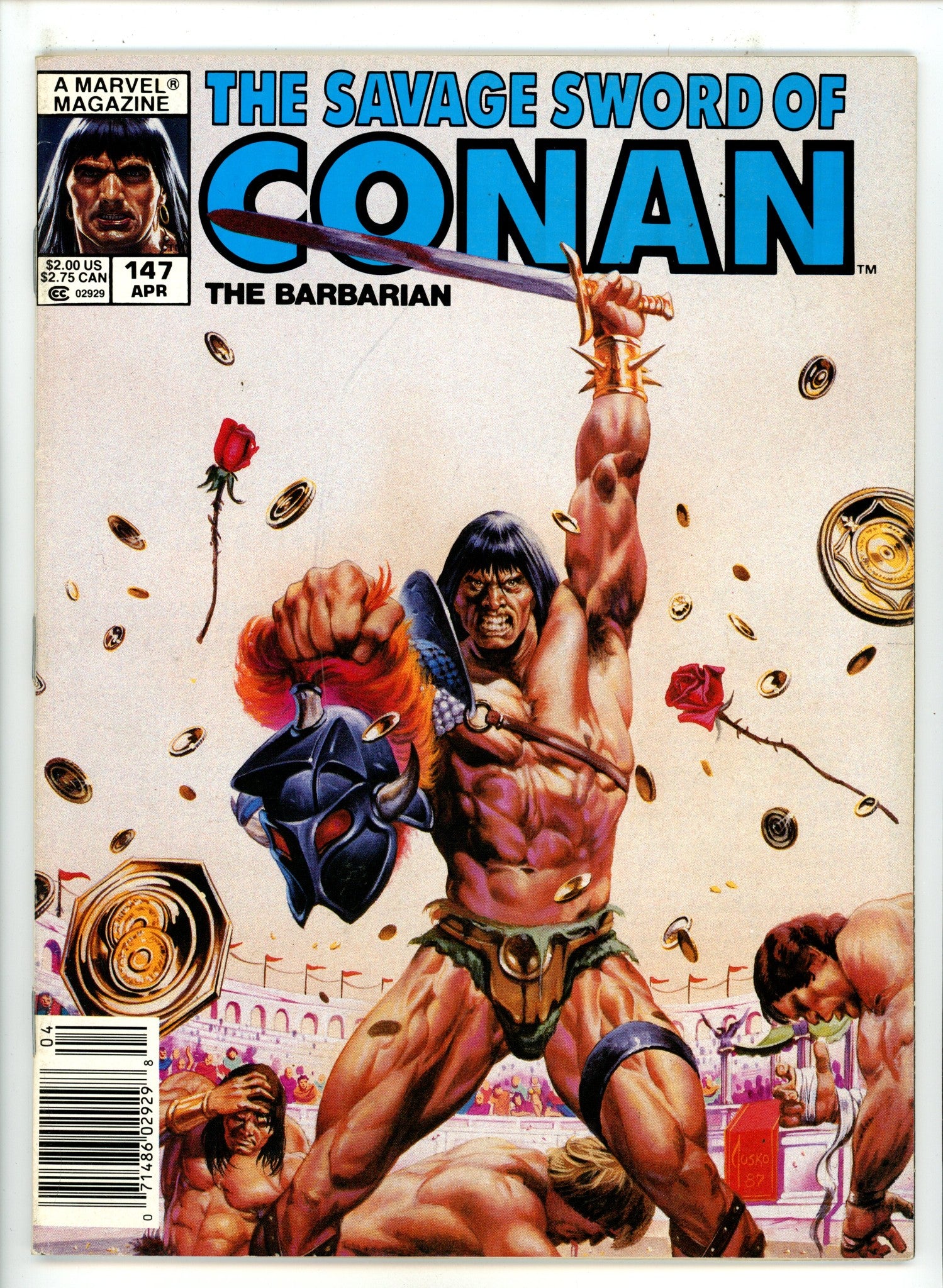 The Savage Sword of Conan Vol 1 147 Low Grade (1988) Newsstand 