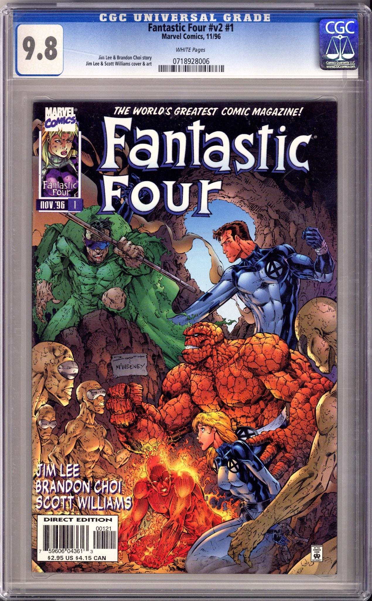 Fantastic Four Vol 2 1 CGC 9.8 (NM/M) (1996) Booth Variant