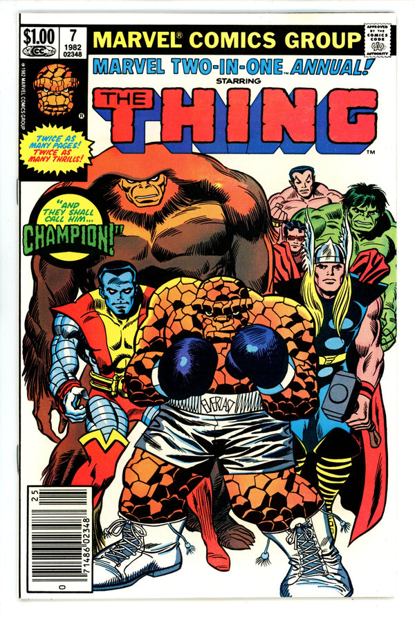 Marvel Two-in-One Annual Vol 1 7 NM- (9.2) (1982) Newsstand 