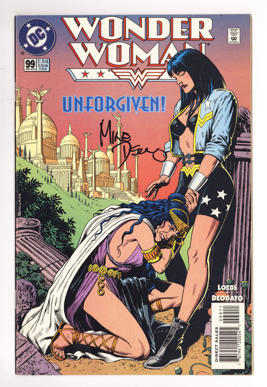Wonder Woman Vol 2 99 VF+ (8.5) (1995) Signed x1 Cover Mike Deodato 