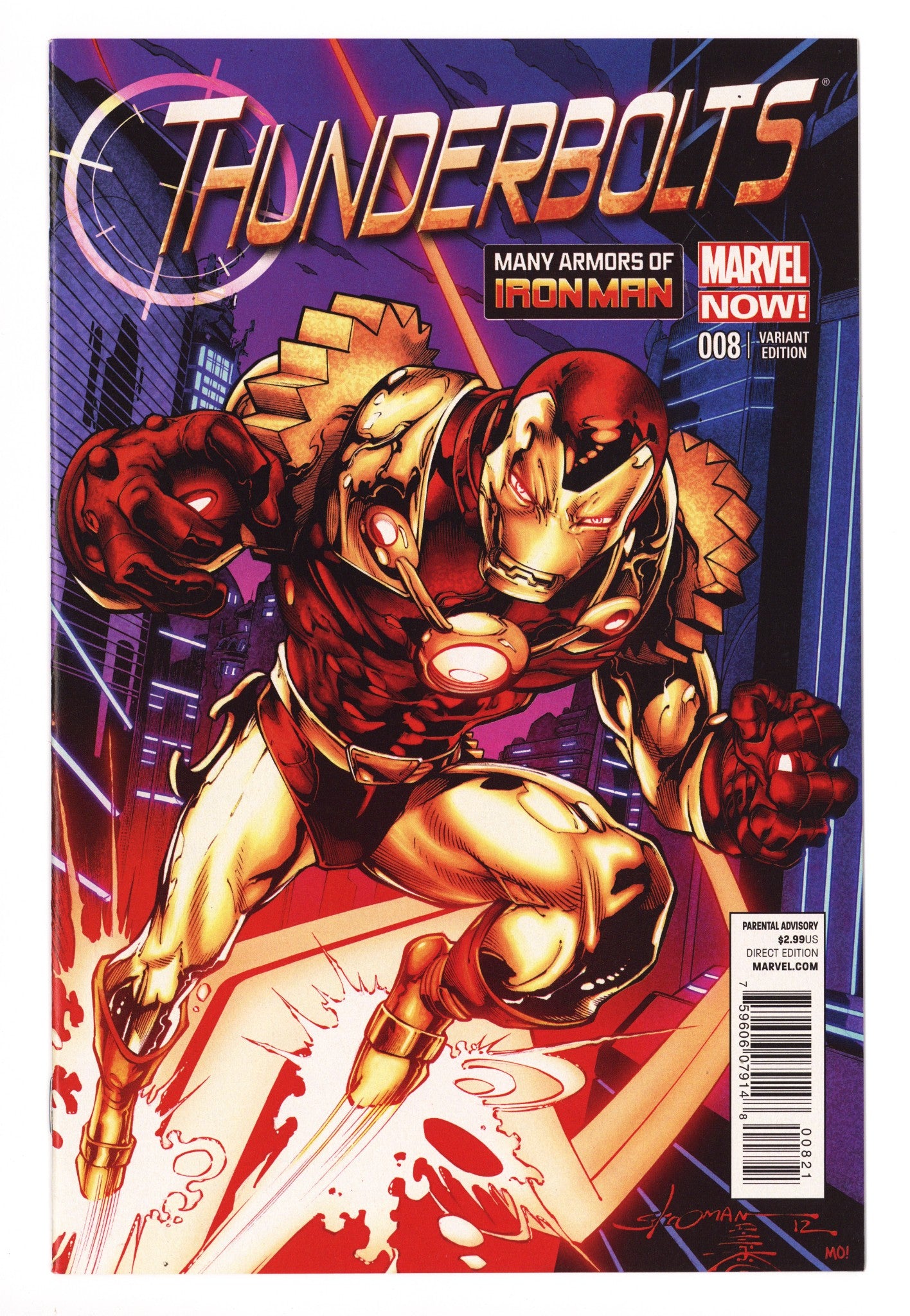 Thunderbolts Vol 2 8 NM- (9.2) (2013) Stroman Iron Man Incentive Variant 