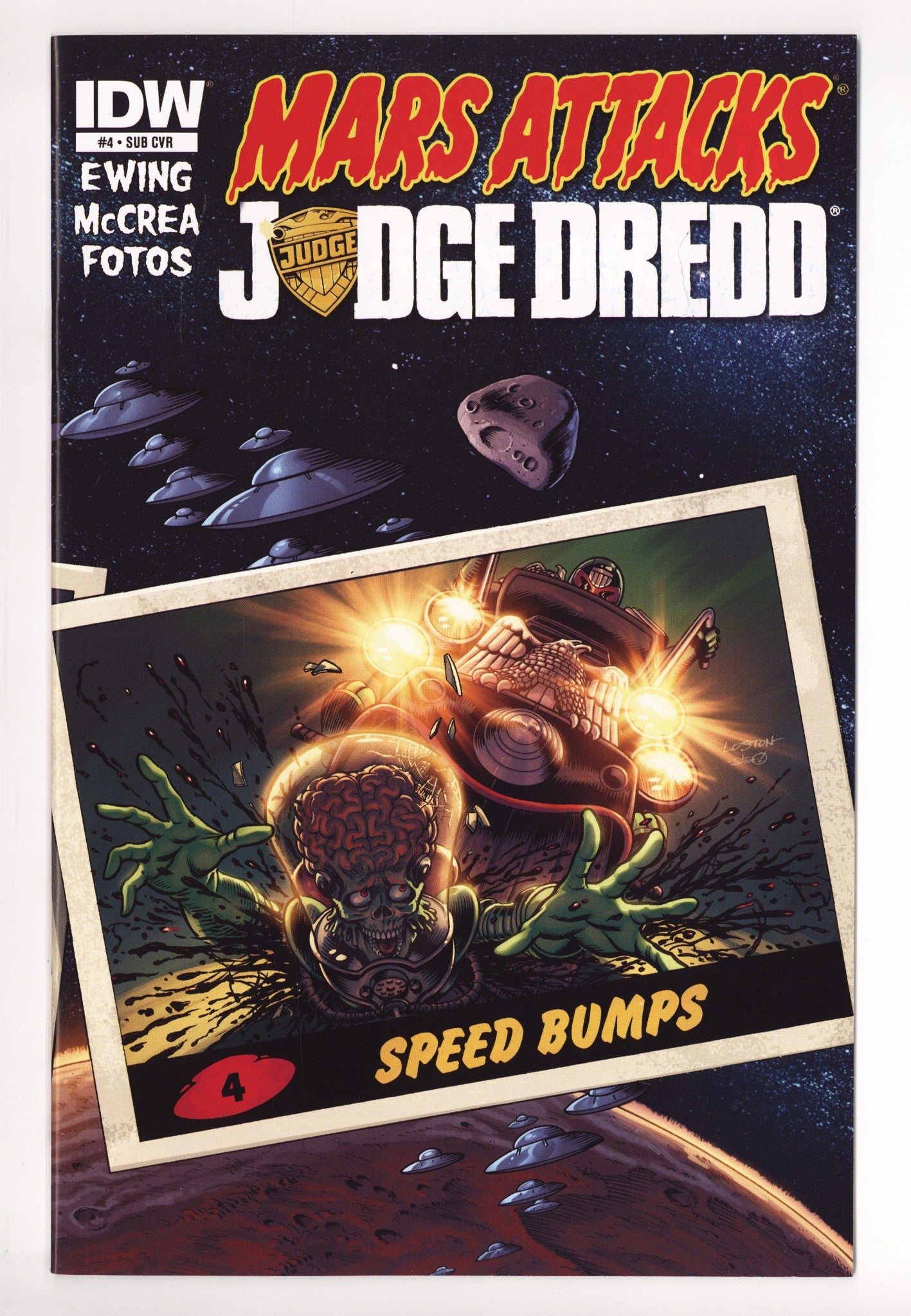 Mars Attacks Judge Dredd 4 NM- (9.2) (2013) Wallace Variant 