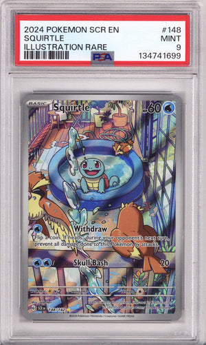 Pokemon Stellar Crown Squirtle Illustration Rare PSA Mint 9 (2024)
