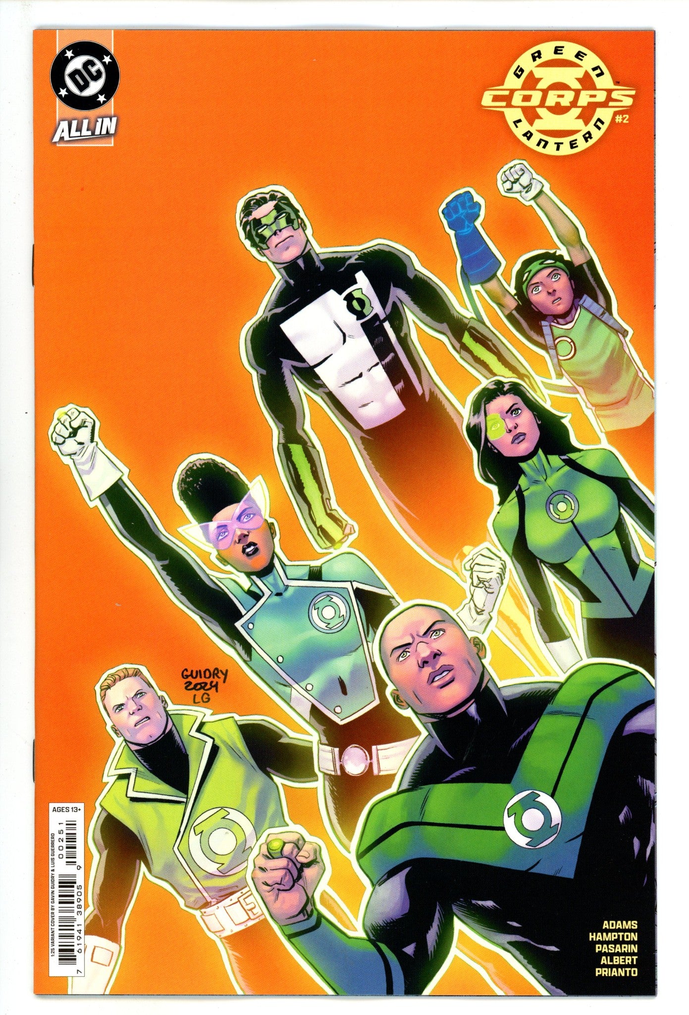 Green Lantern Corps Vol 4 2 Guidry Incentive Variant NM+ (2025)