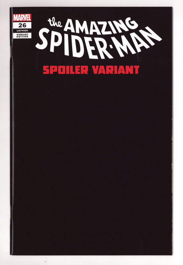 The Amazing Spider-Man Vol 6 26 (920) High Grade (2023) Frank Spoiler Variant