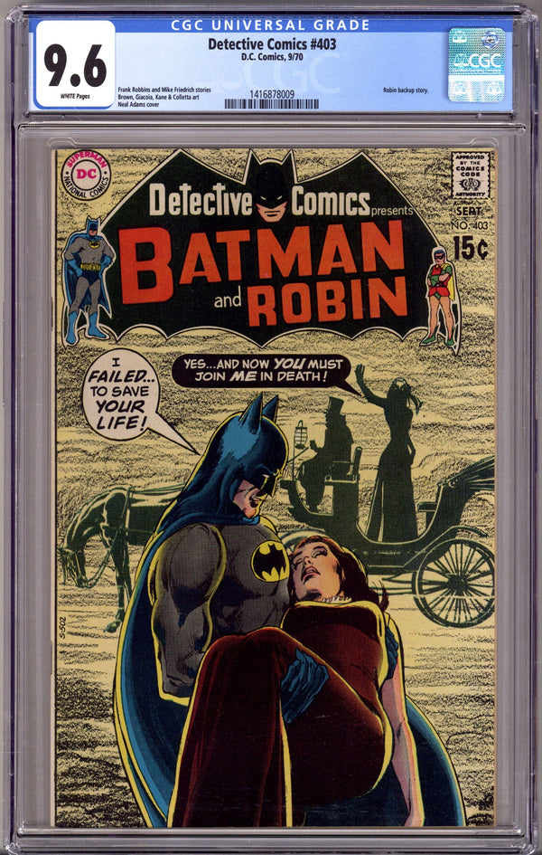 Detective Comics Vol 1 403 CGC 9.6 (NM+) (1970)