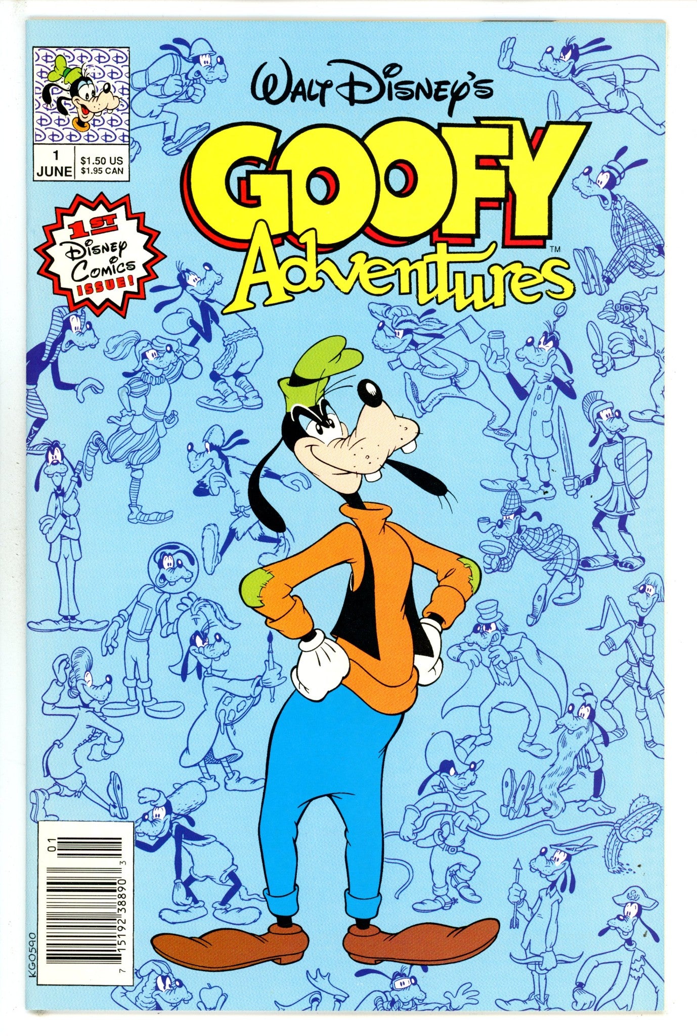Goofy Adventures 1 Newsstand VF/NM (1990)