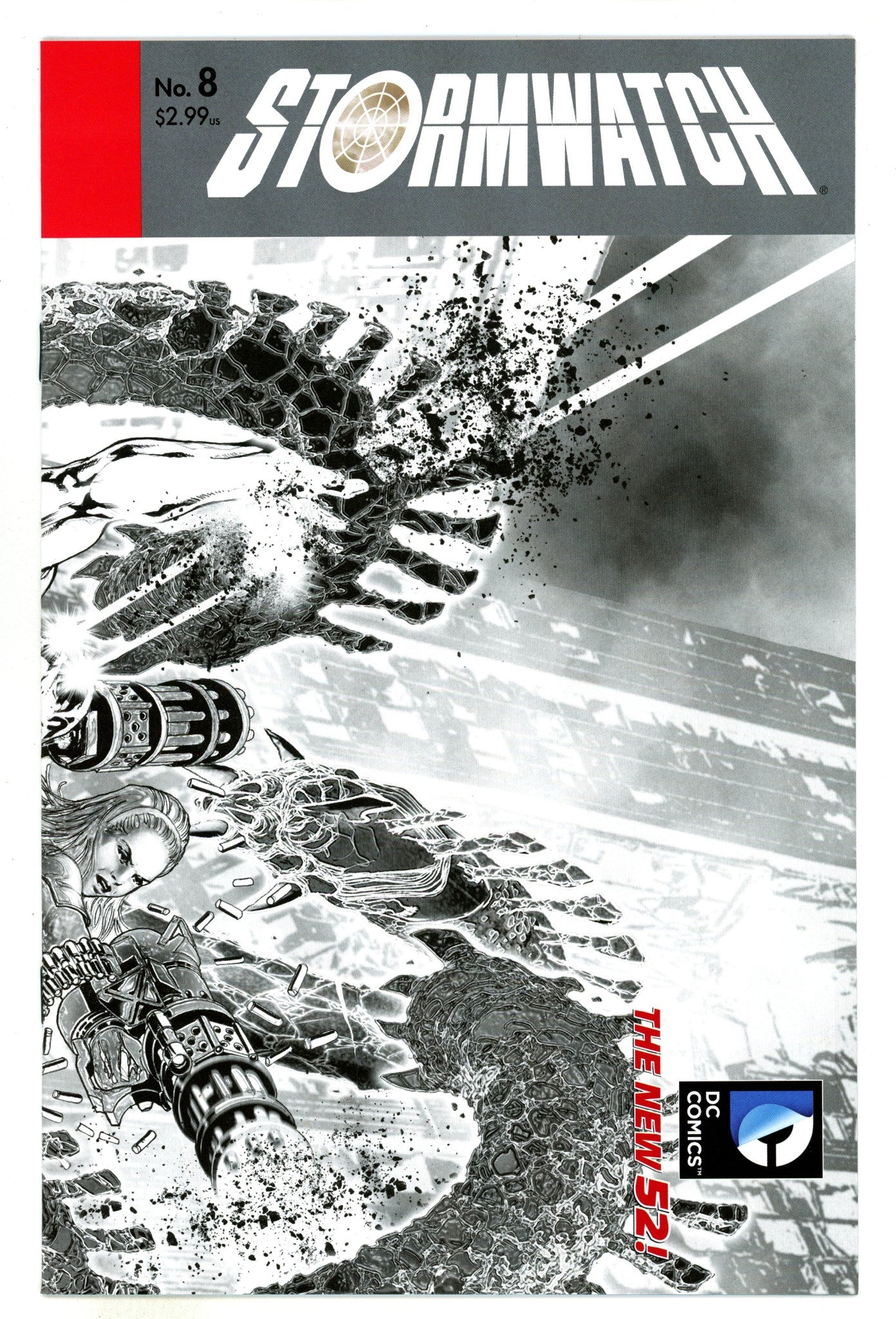 Stormwatch Vol 3 8 Mid Grade (2012) Sepulveda B&W Incentive Variant 
