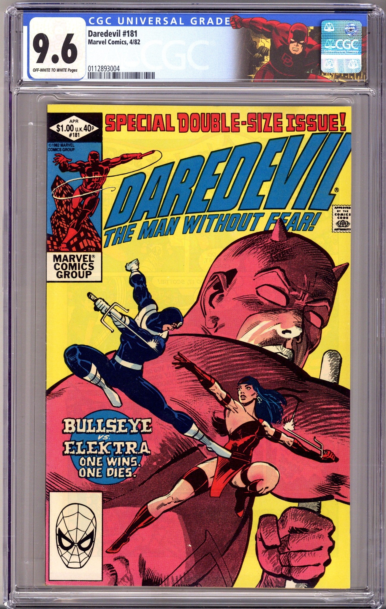 Daredevil Vol 1 181 CGC 9.6 (NM+) (1982) 