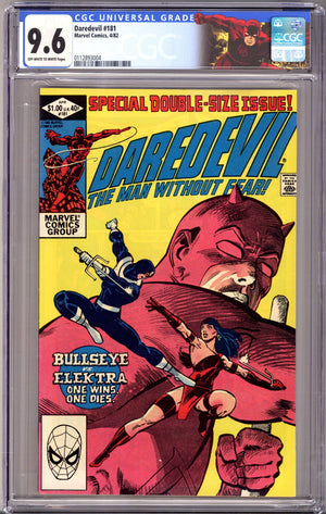 Daredevil Vol 1 181 CGC 9.6 (NM+) (1982)