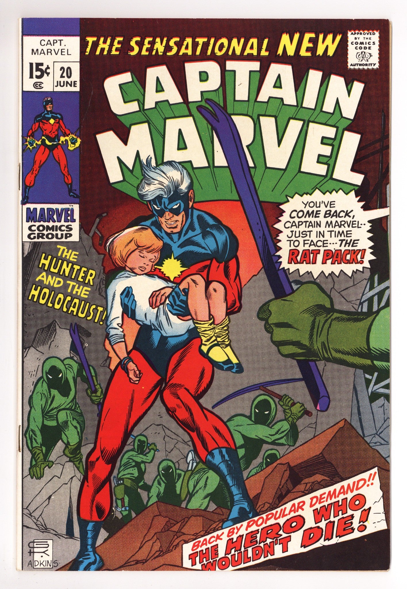 Captain Marvel Vol 1 20 VF/NM (9.0) (1970) 