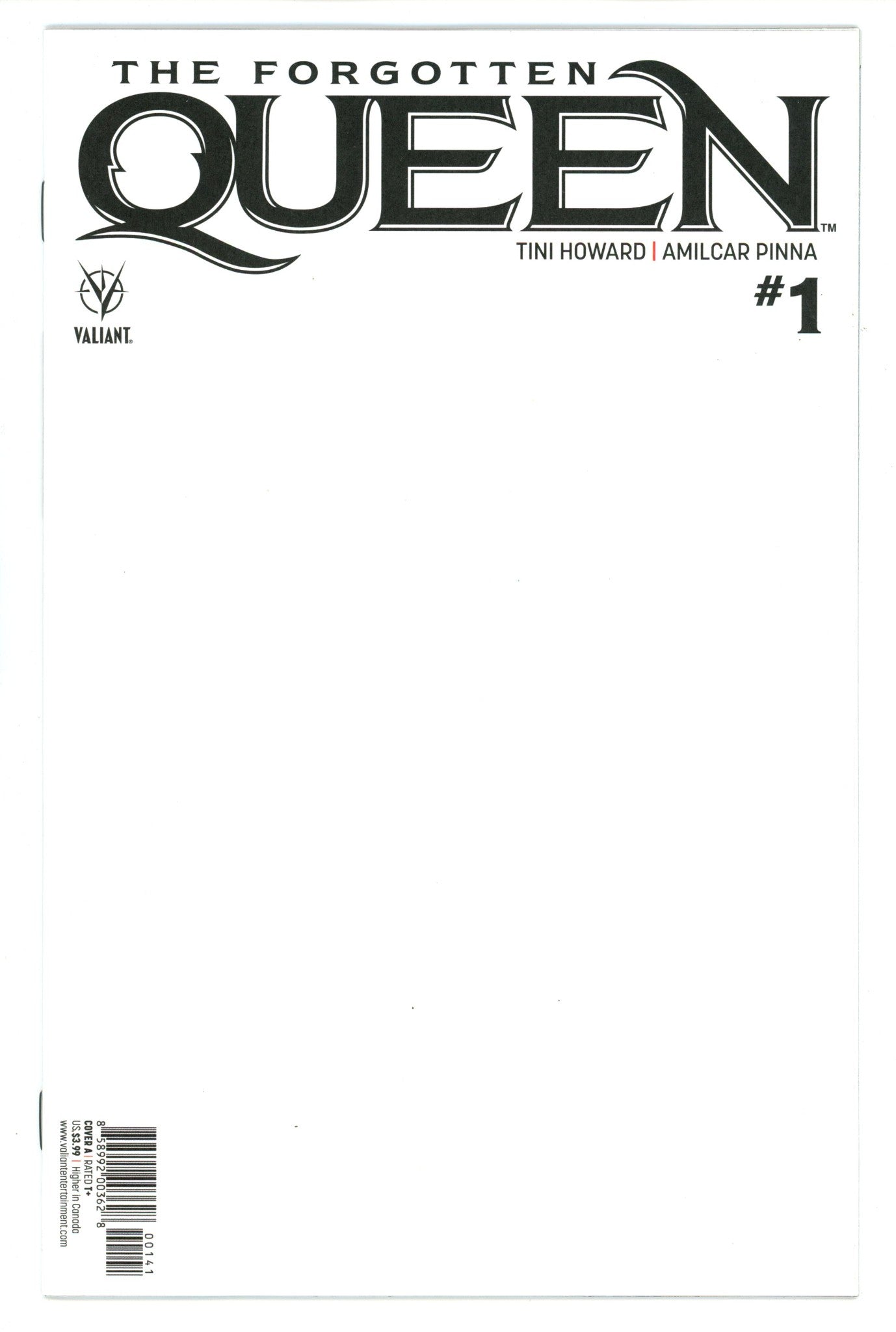 The Forgotten Queen 1 High Grade (2019) Blank Variant 