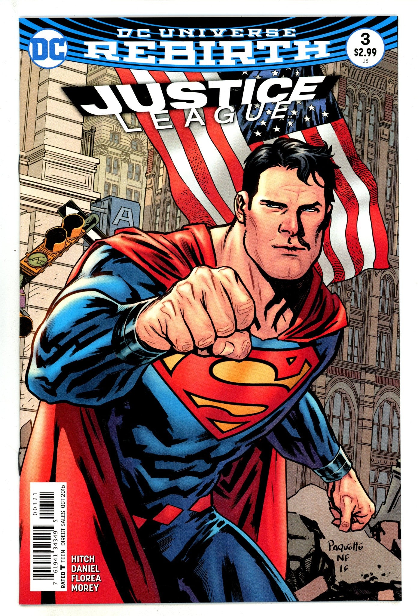 Justice League Vol 2 3 High Grade (2016) Paquette Variant 