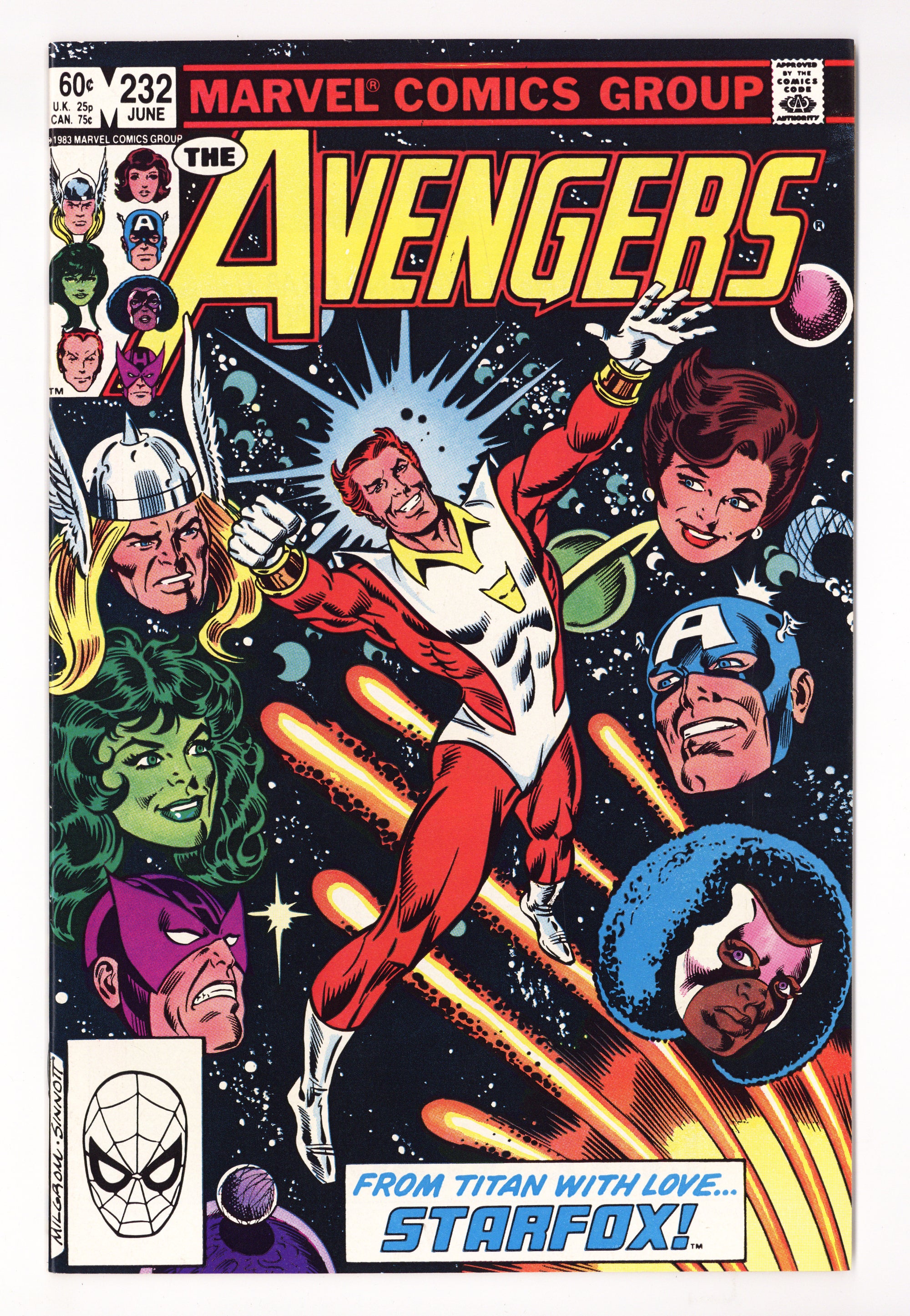 The Avengers Vol 1 232  VF+ (8.5)   (1983)        
