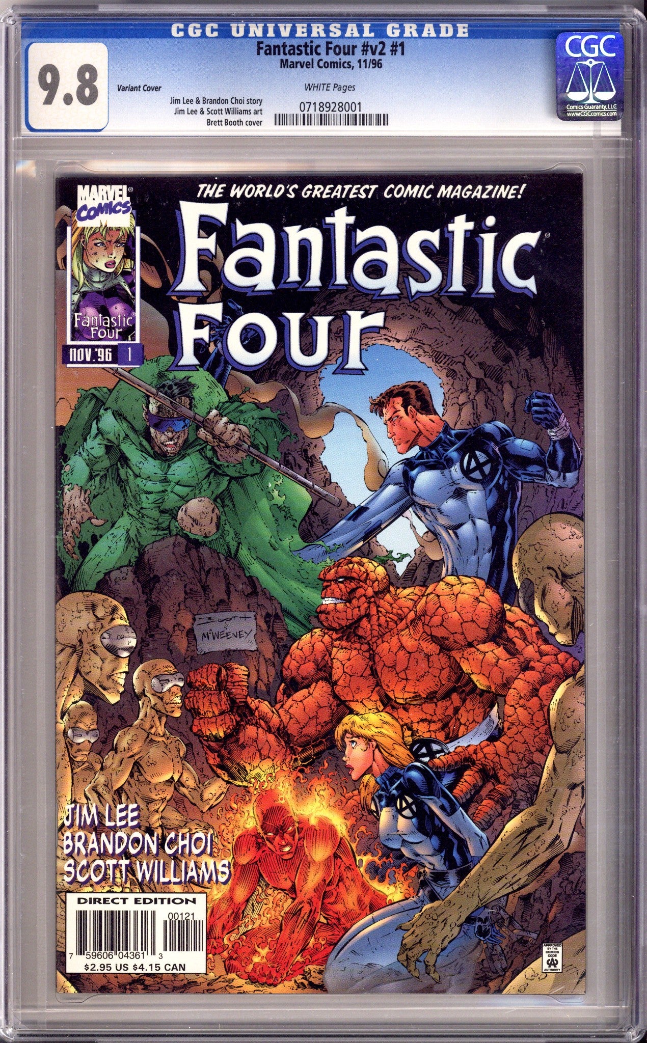 Fantastic Four Vol 2 1 CGC 9.8 (NM/M) (1996) Booth Variant 