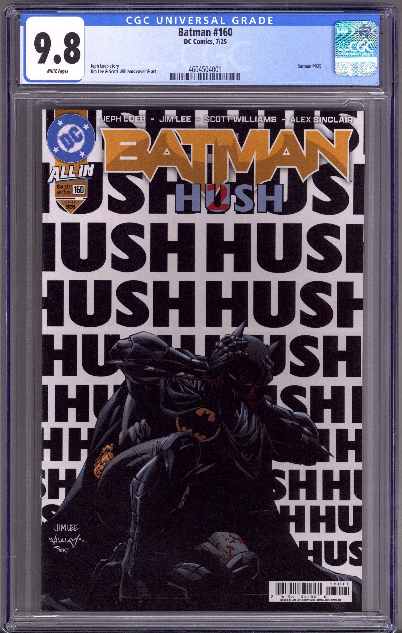 Batman Vol 3 160 CGC 9.8 (NM/M) (2025) 