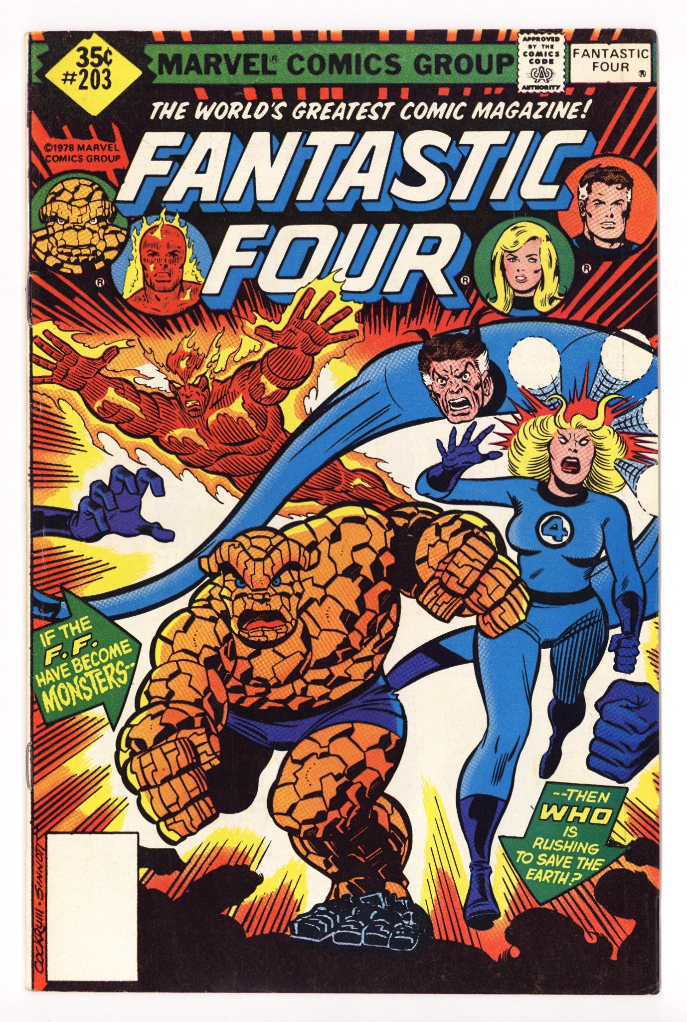Fantastic Four Vol 1 203 Mid Grade Whitman (1979) 