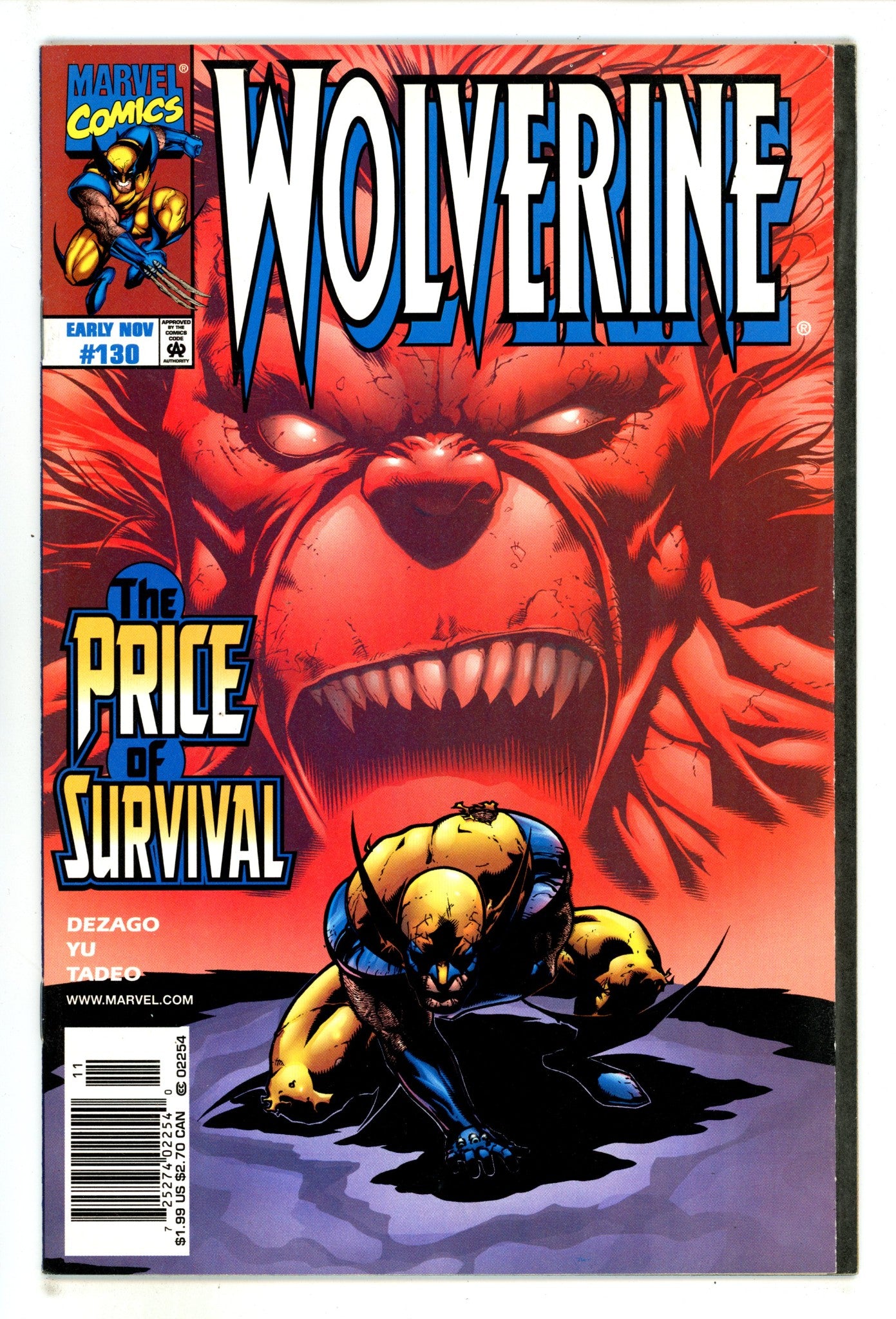Wolverine Vol 2 130 Mid Grade (1998) Newsstand 