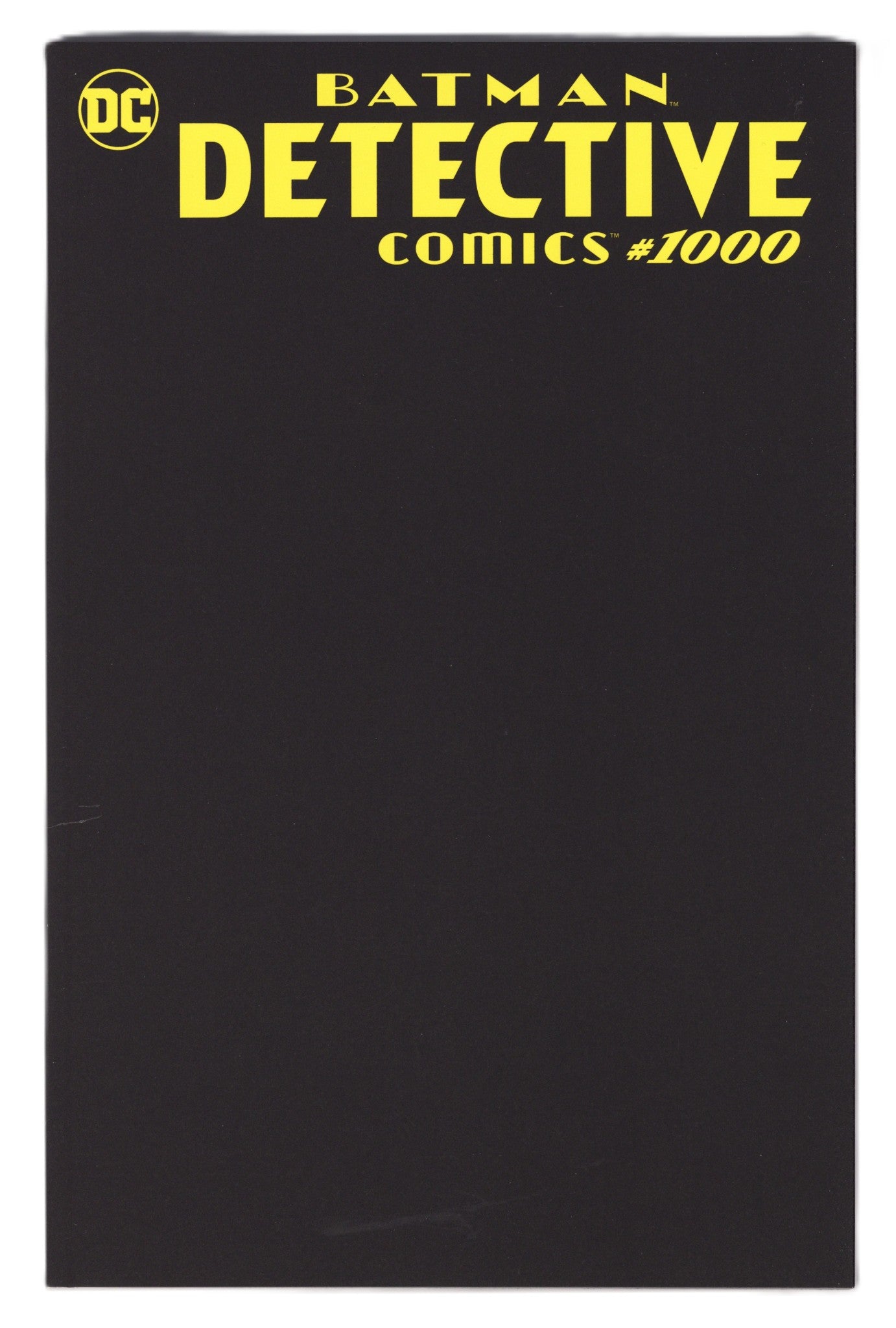 Detective Comics Vol 3 1000 NM+ (9.6) (2019) Black Blank Exclusive Variant 