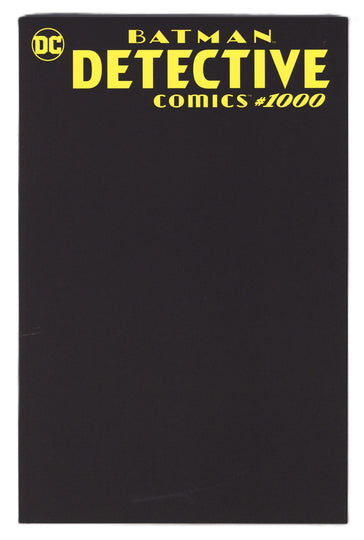 Detective Comics Vol 3 1000 NM+ (9.6) (2019) Black Blank Exclusive Variant 
