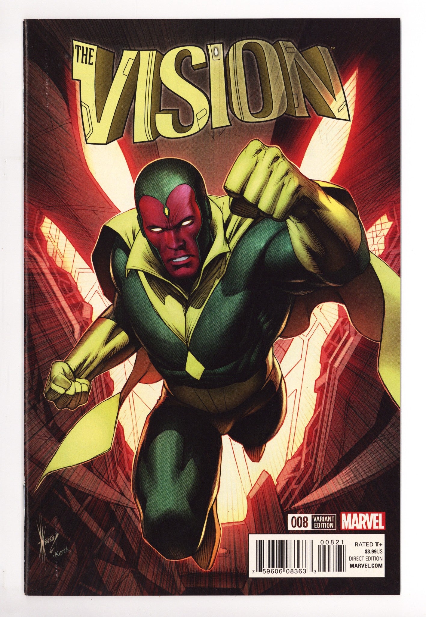 Vision Vol 3 8 Mid Grade (2016) Keown Variant 