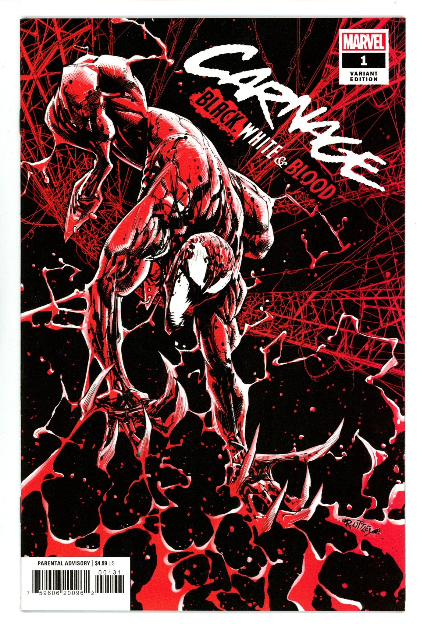 Carnage: Black, White & Blood 1 High Grade (2021) Ottley Variant 