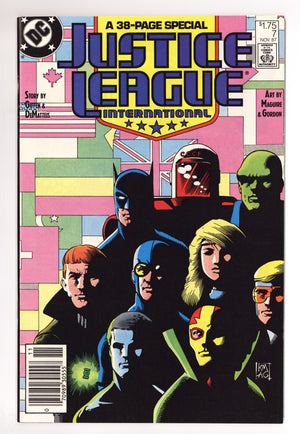 Justice League International 7 VF+ (8.5) (1987) Canadian Price Variant