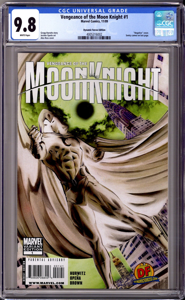 Vengeance of the Moon Knight 1 CGC 9.8 (NM/M) (2009) Ross Dynamic Forces Negative Exclusive Variant