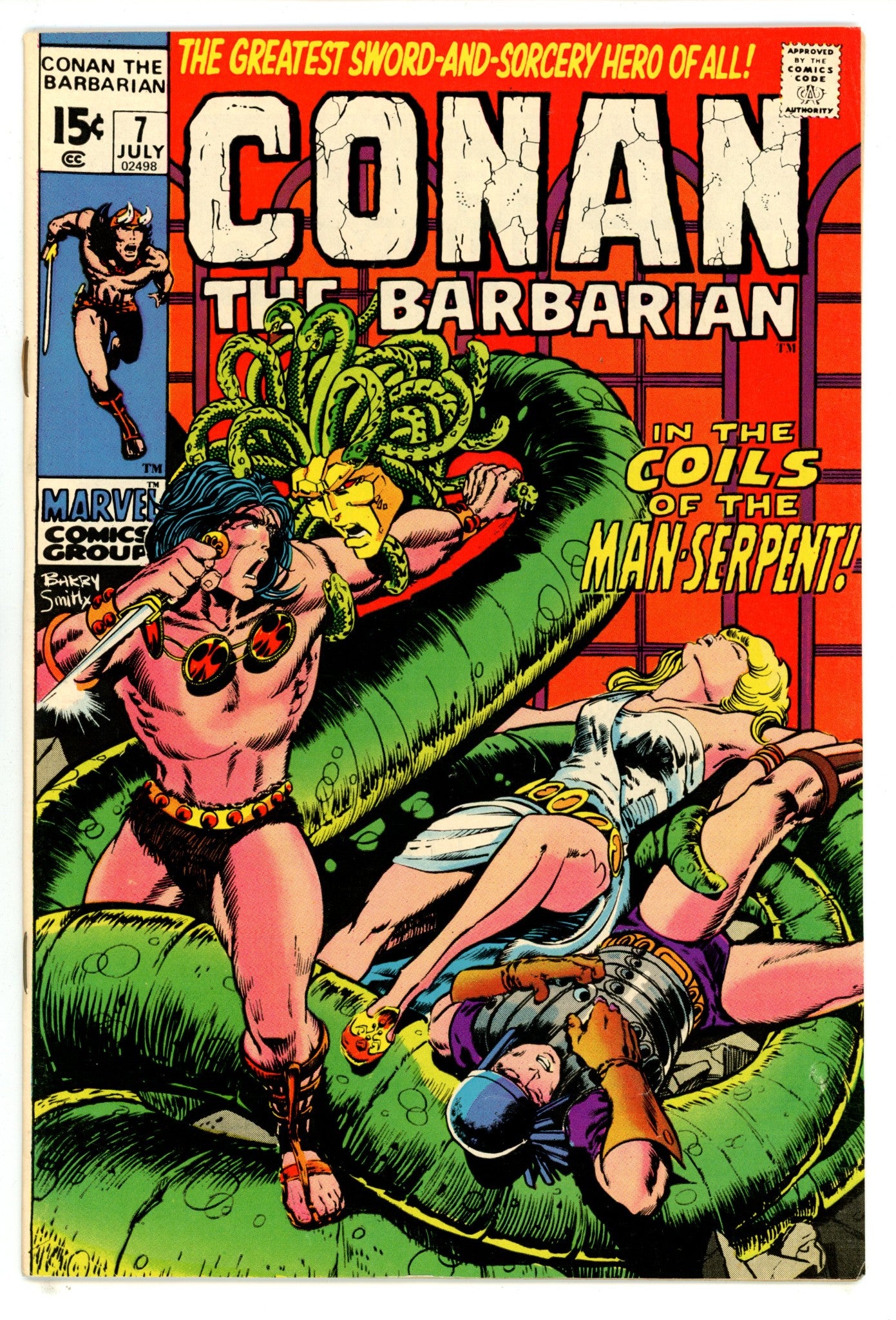 Conan the Barbarian Vol 1 7 VF- (7.5) (1971) 