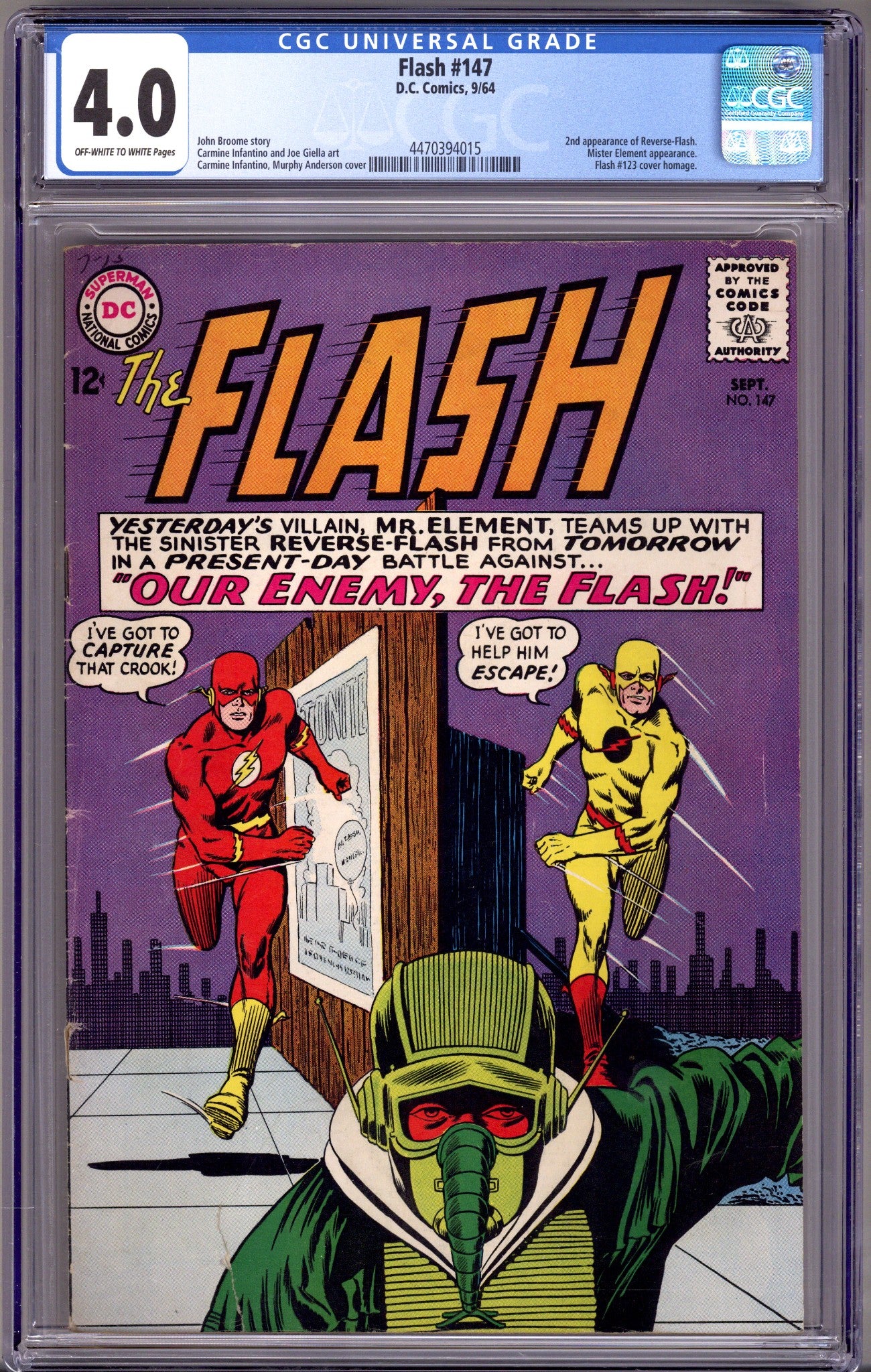 The Flash Vol 1 147 CGC 4.0 (VG) (1964) 