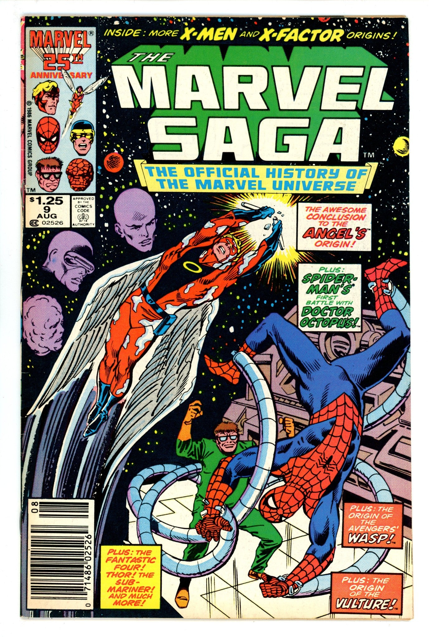 The Marvel Saga the Official History of the Marvel Universe 9 VG+ (4.5) (1986) Canadian Price Variant 