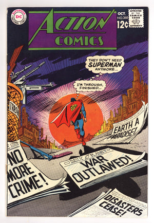 Action Comics Vol 1 368 FN+ (6.5) Apparent, Bottom Staple Detached (1968)