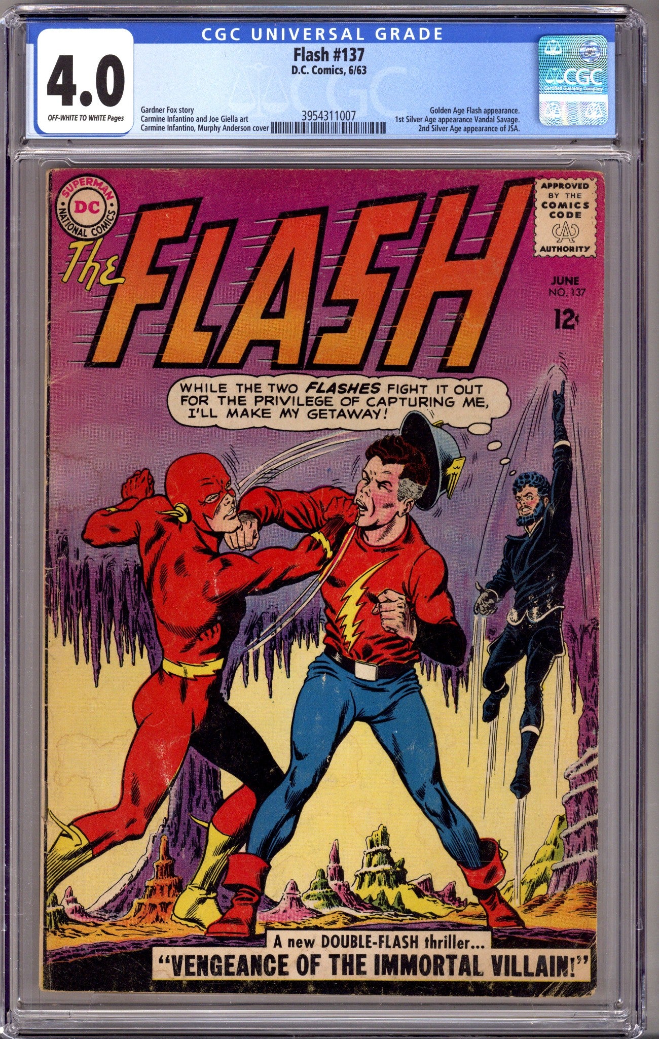 The Flash Vol 1 137 CGC 4.0 (VG) (1963)