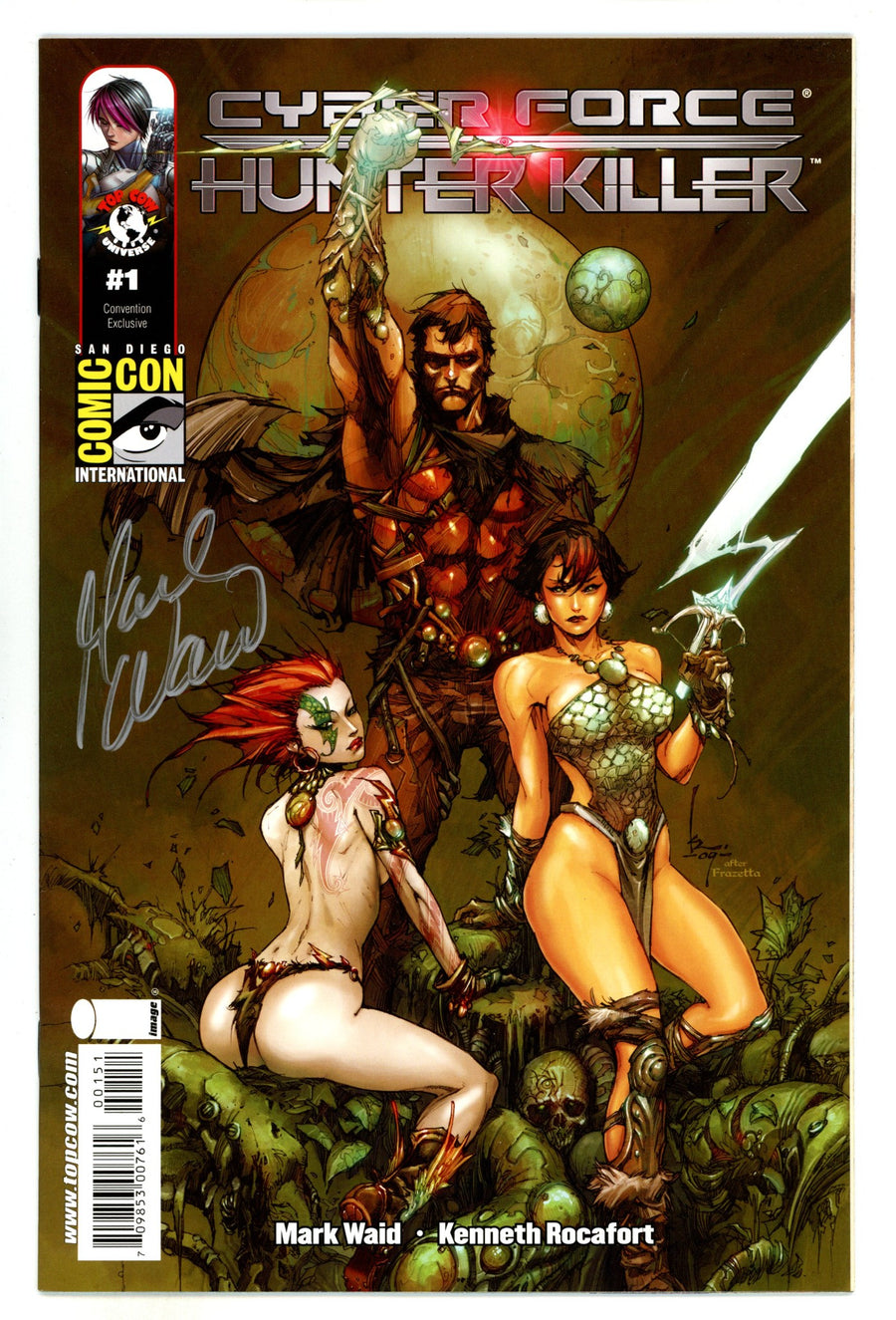 Cyberforce/Hunter-Killer 1 VF/NM (9.0) (2009) Signed x1 Cover Mark Waid 