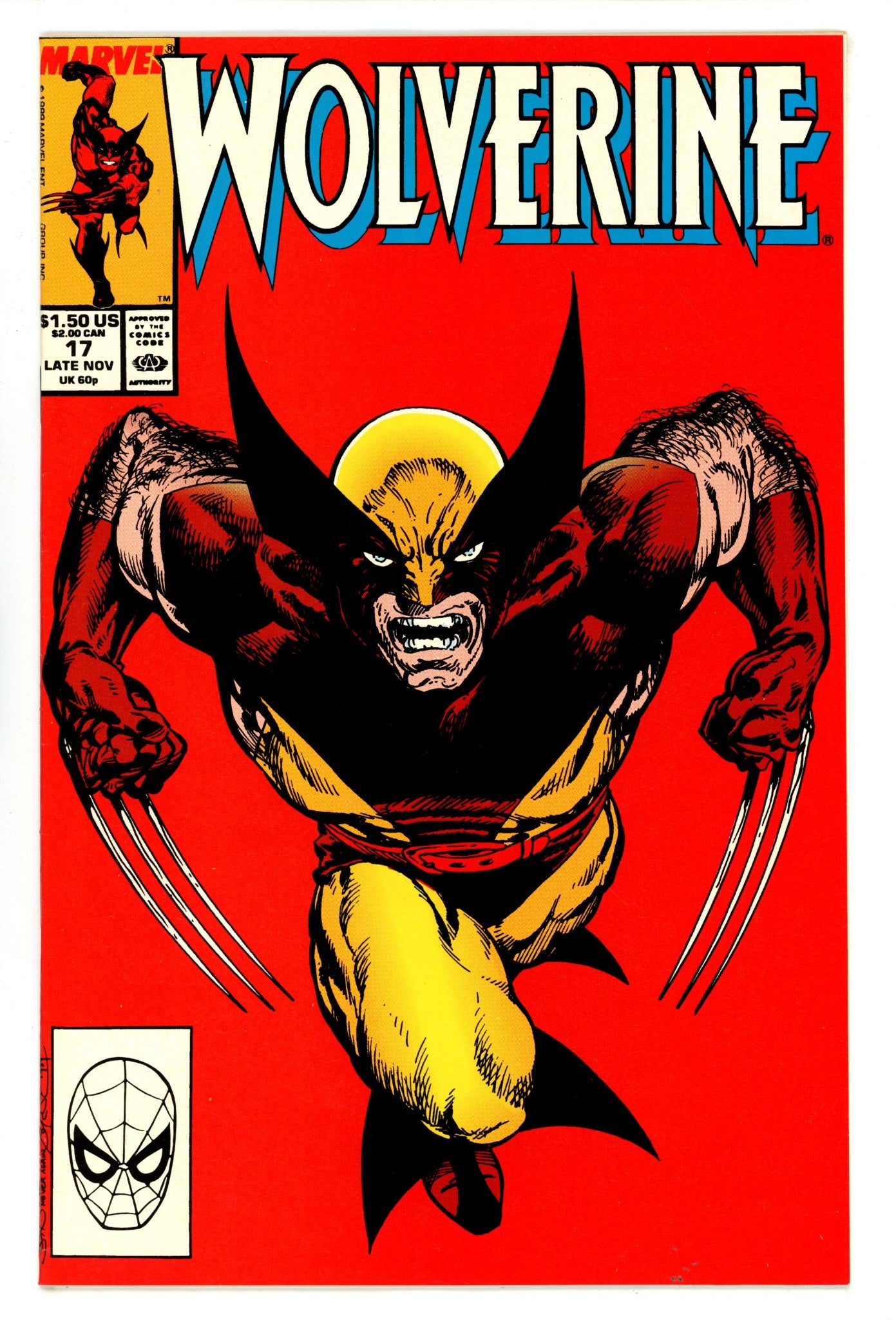 Wolverine Vol 2 17 NM- (9.2) (1989) 