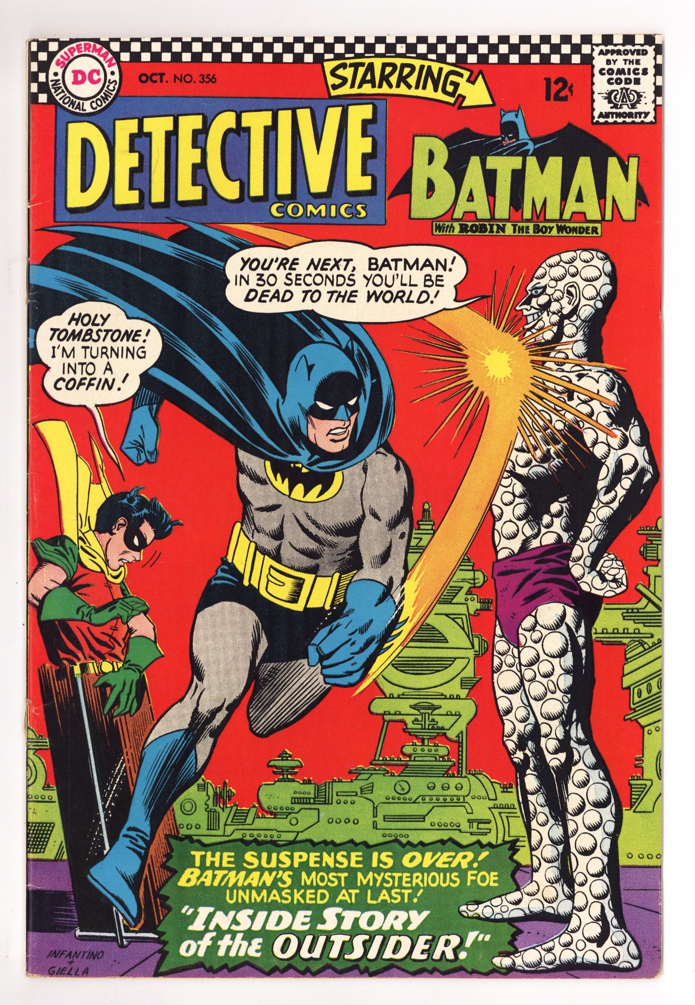 Detective Comics Vol 1 356 FN+ (6.5) Apparent, Bottom Staple Detached (1966) 