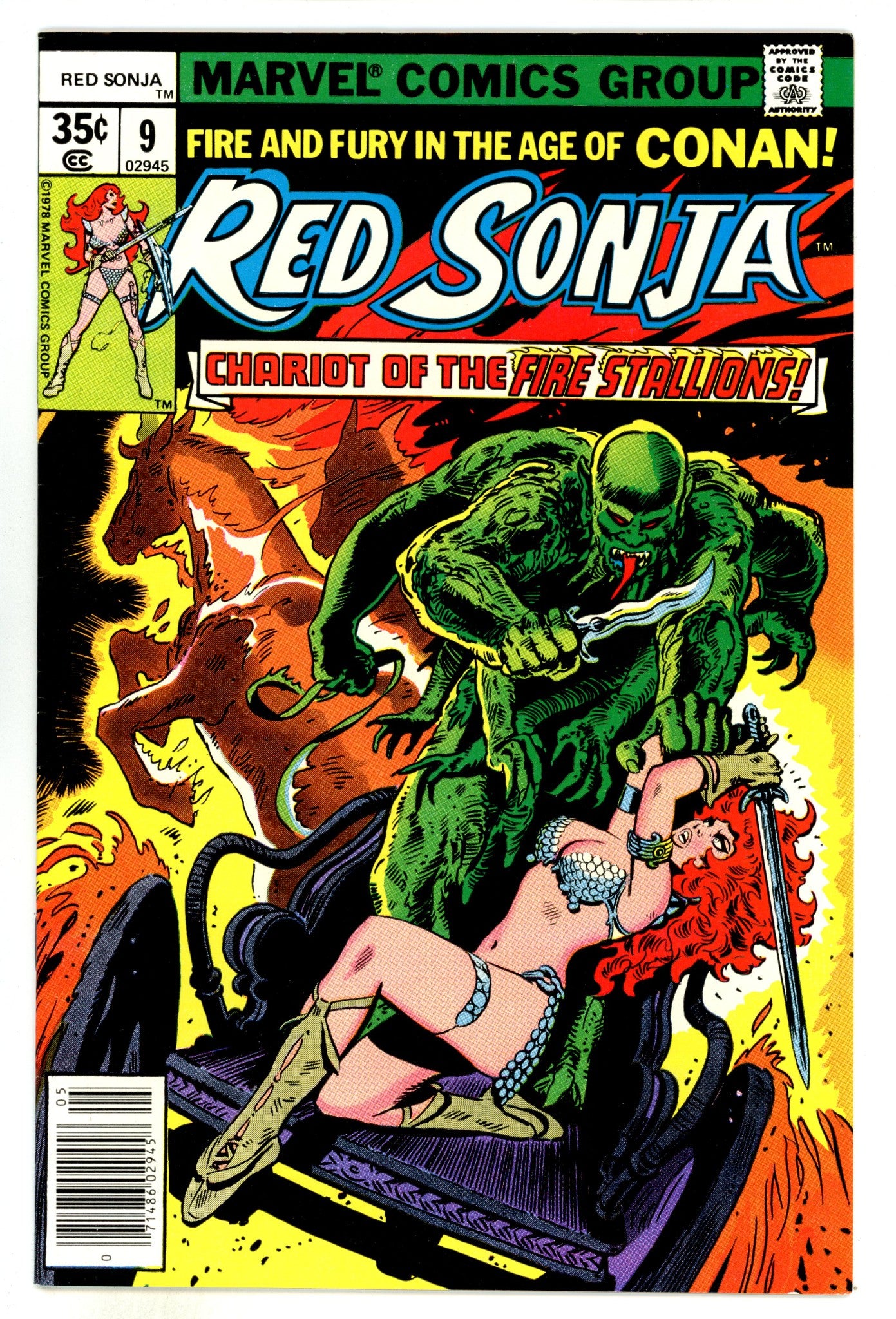 Red Sonja Vol 1 9  VF/NM (9.0)  (1978)  