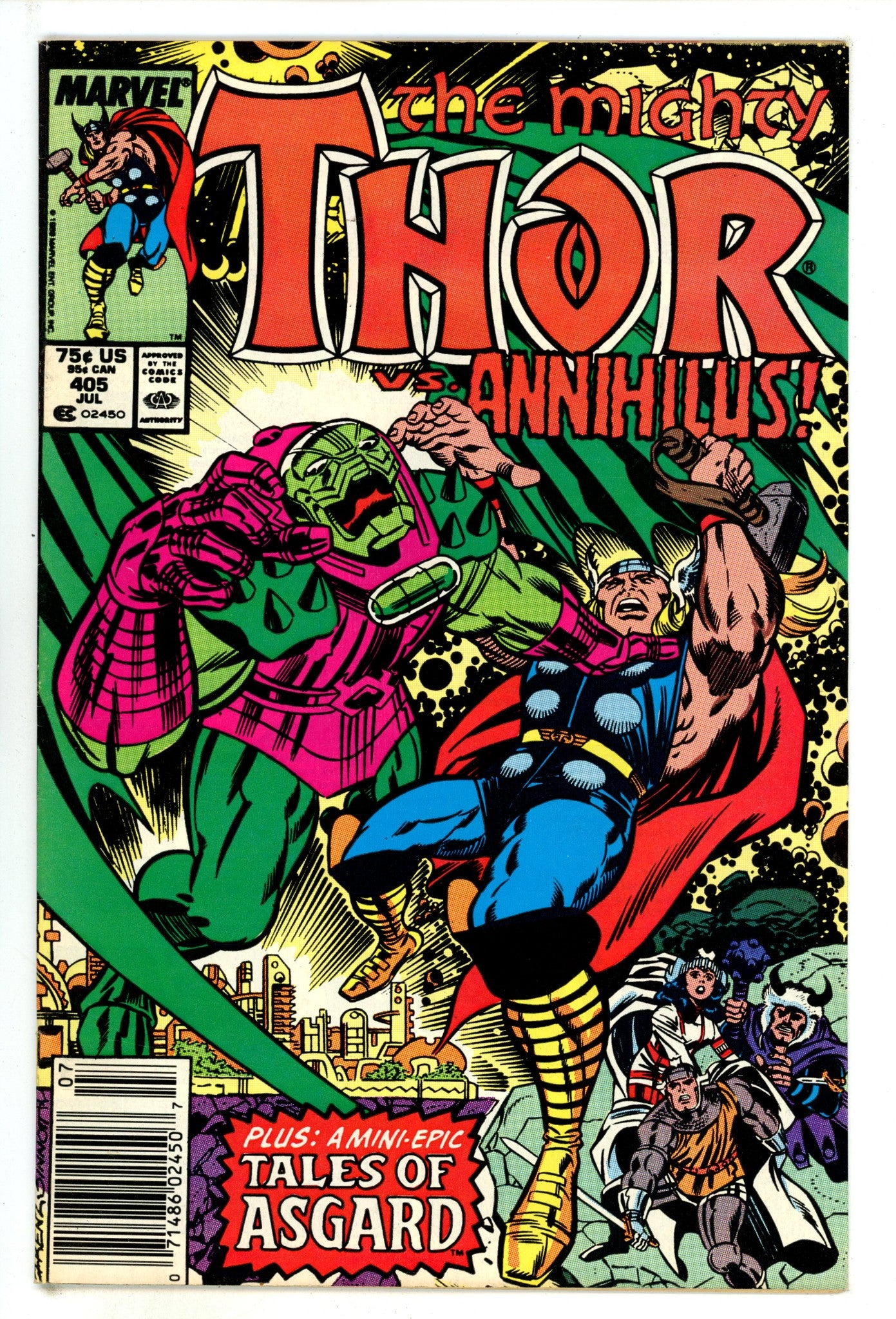 Thor Vol 1 405  Mid Grade   (1989)     Newsstand  