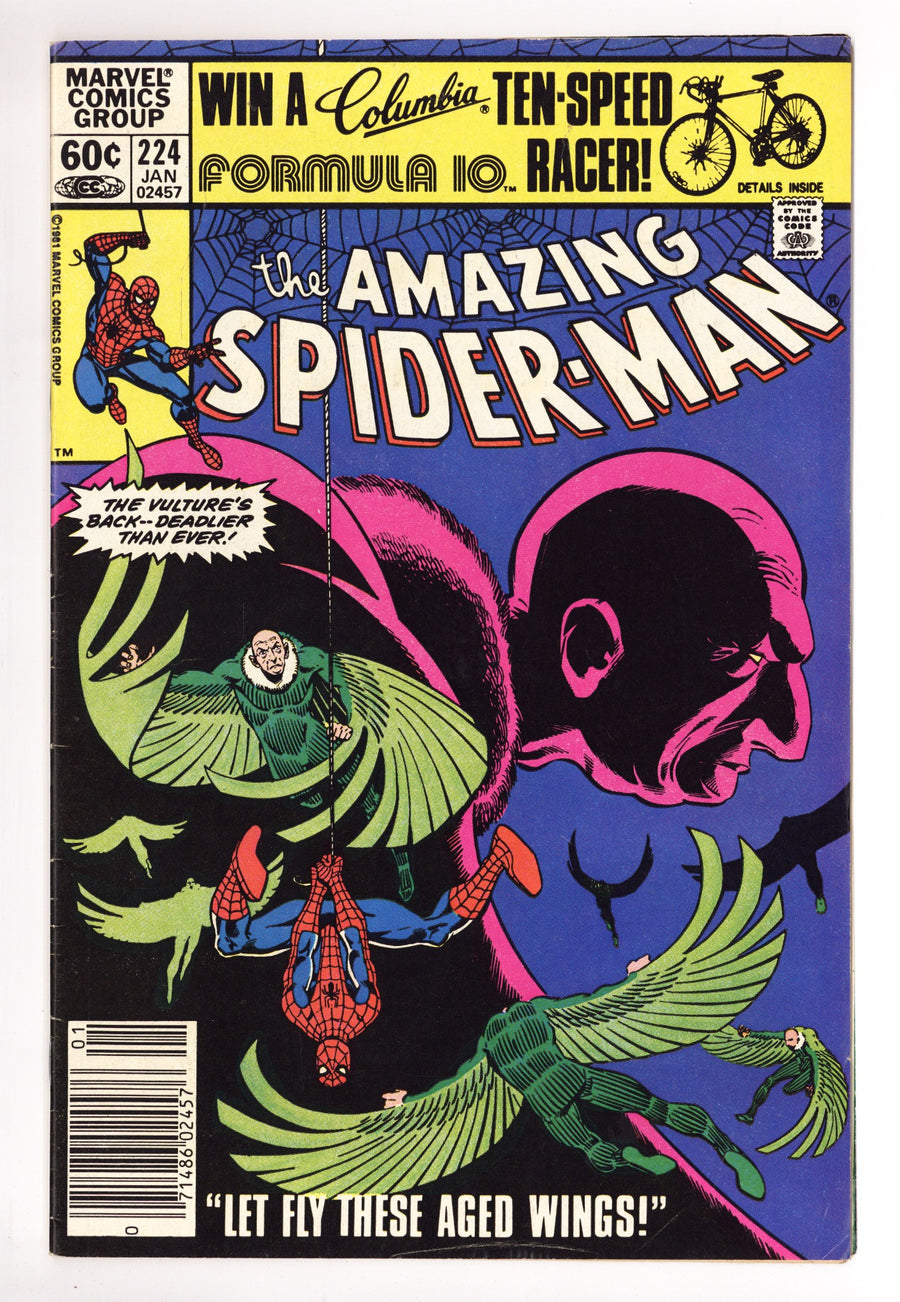 The Amazing Spider-Man Vol 1 224 Low Grade (1982) Newsstand 