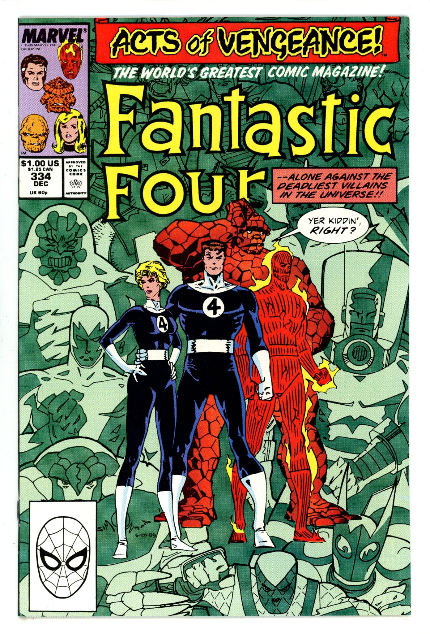 Fantastic Four Vol 1 334 High Grade (1989) 
