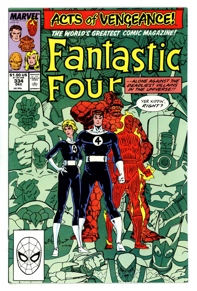 Fantastic Four Vol 1 334 High Grade (1989) 