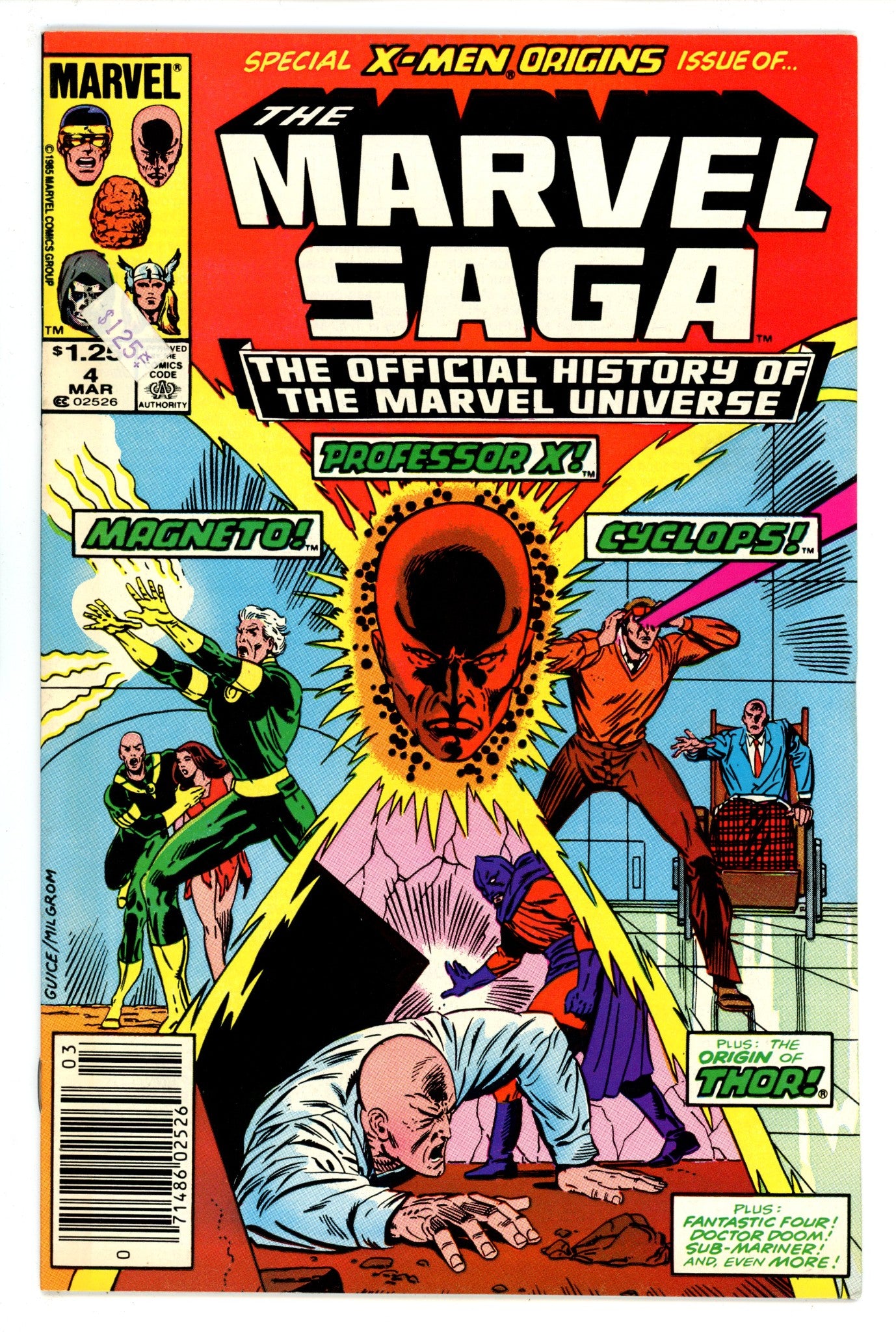 The Marvel Saga the Official History of the Marvel Universe 4 FN- (5.5) (1986) Canadian Price Variant 